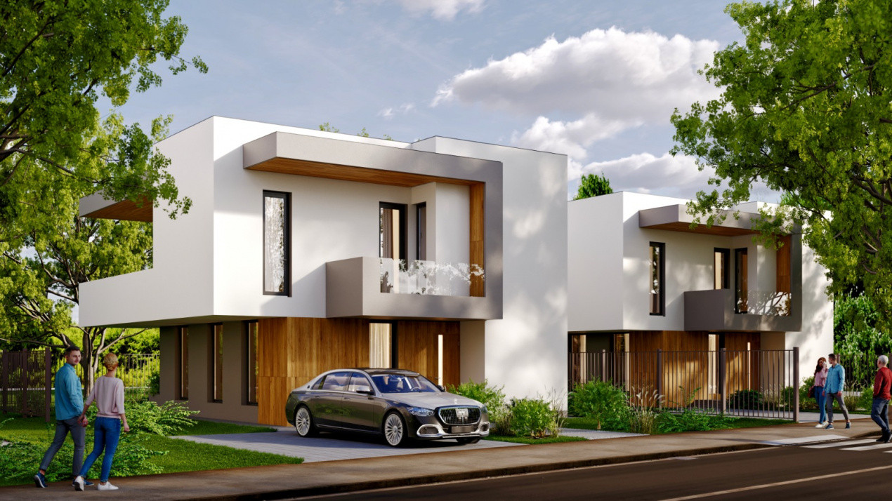 NOU!Vila moderna, 120mpu, 400mpt,  panouri, baterii 10kw! Comision 0%