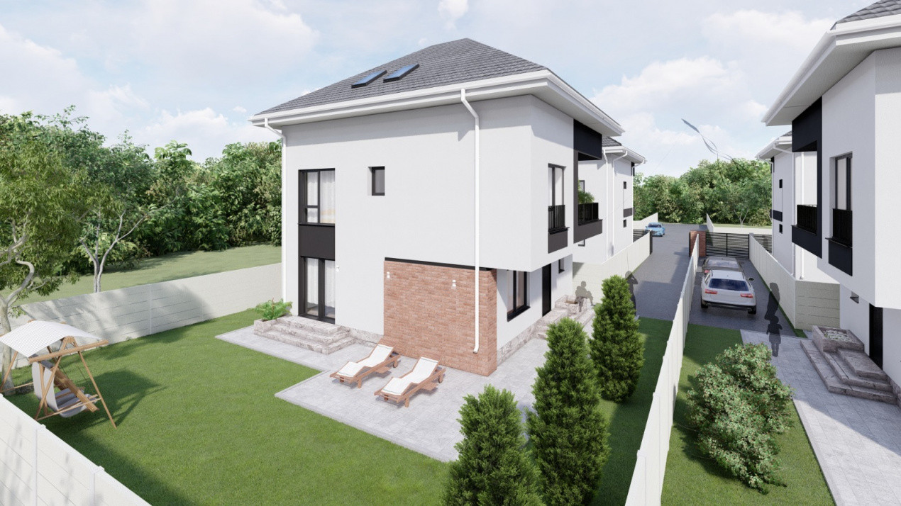 Vila modernă P+1+M, la cheie, comision 0%, pod mansardabil! 