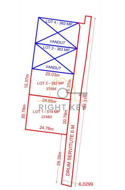 Loturi 382mp, 514mp, strada principala, toate utilitatile!Comision 0%!
