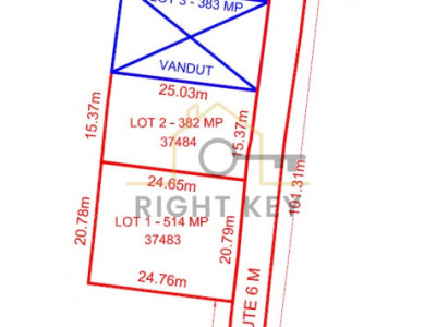 Loturi 382mp, 514mp, strada principala, toate utilitatile!Comision 0%!