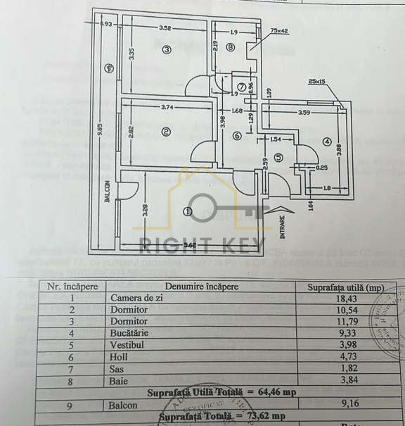 3 Camere Bloc reabilitat Drumul Taberei- metrou Valea Ialomitei