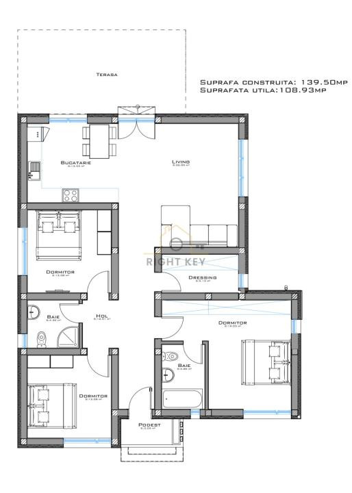 Casa la Rosu Domnesti, 4 Cam, Teren 500mp, Comision 0%